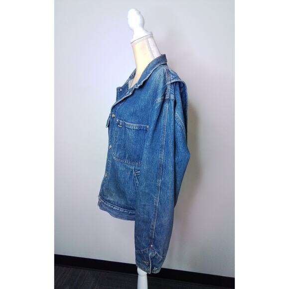 Polo Ralph Lauren USA Vintage Chore Jacket Women Large with Slash Pockets #W2604 - Picture 4 of 12